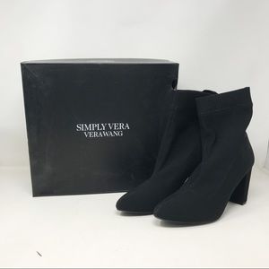 Simply Vera By Vera Bradley Black Ankle Booties Women's Size 7.5